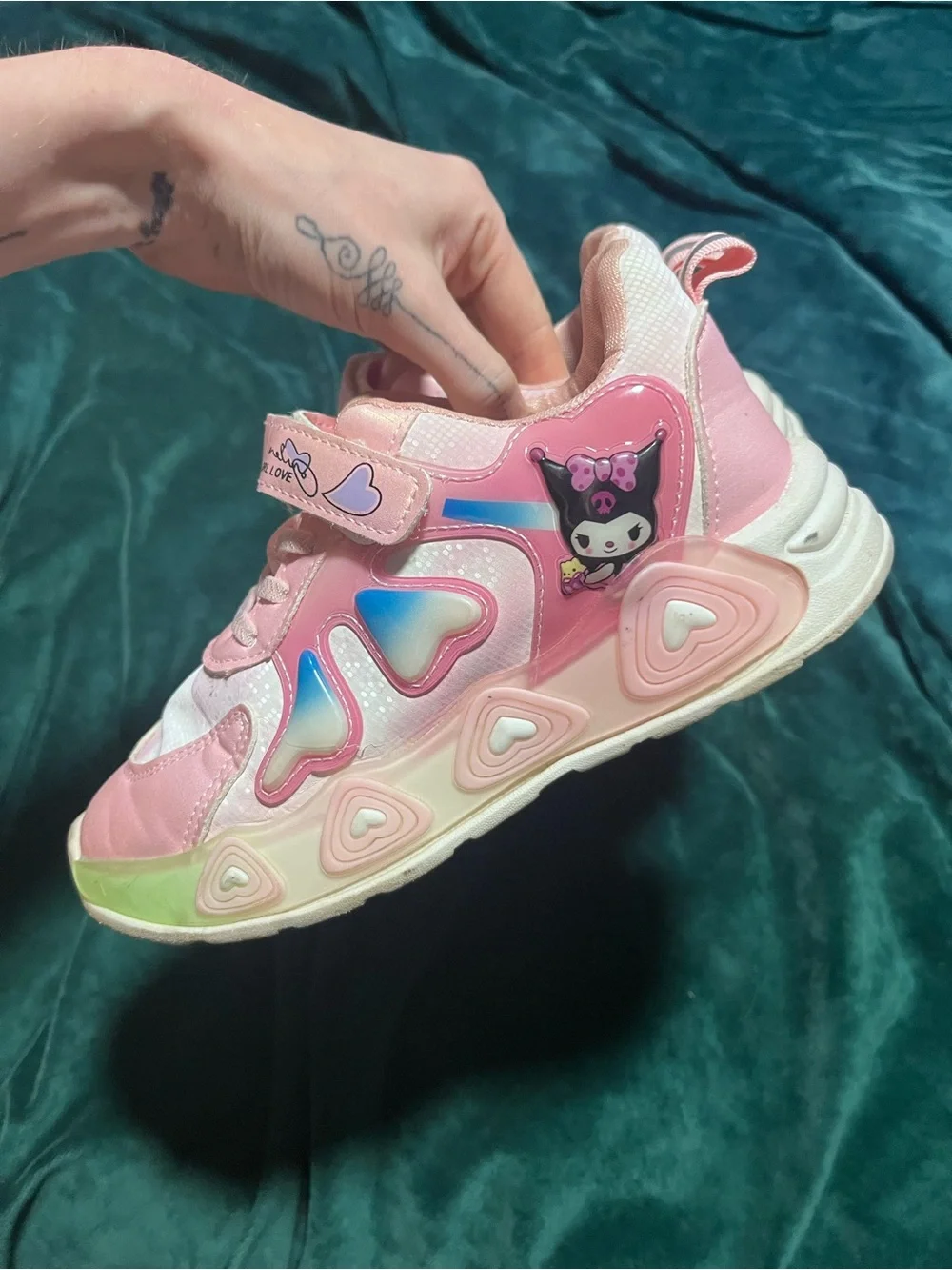 Kids Pink Character Light-Up Sneakers